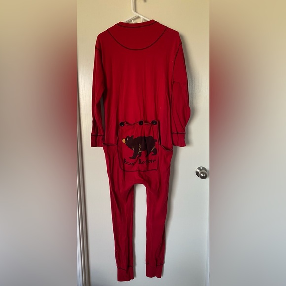 Red onesie with butt flap Lazy One - Picture 2 of 4